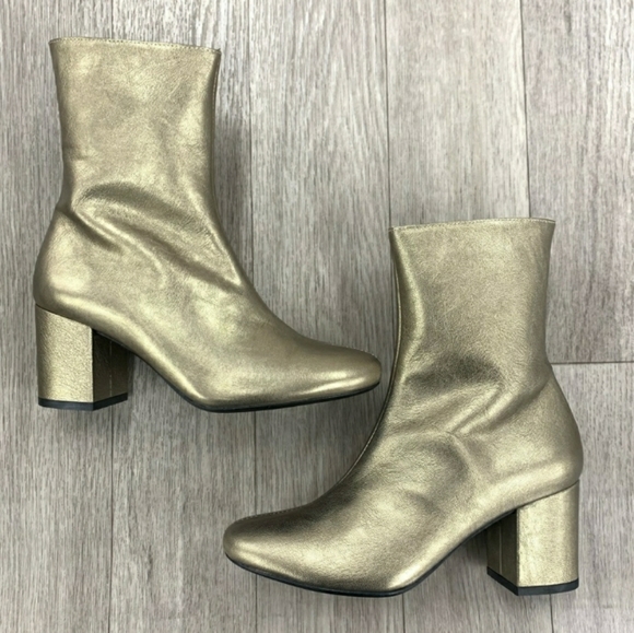 🆕️ Anthropologie Mint & Rose Leather Ankle Boot 6 - Picture 5 of 7